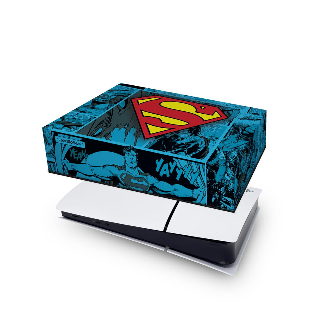 Capa Anti Poeira PS5 Slim Horizontal - Superman Comics - Pop Arte Skins - foto 4