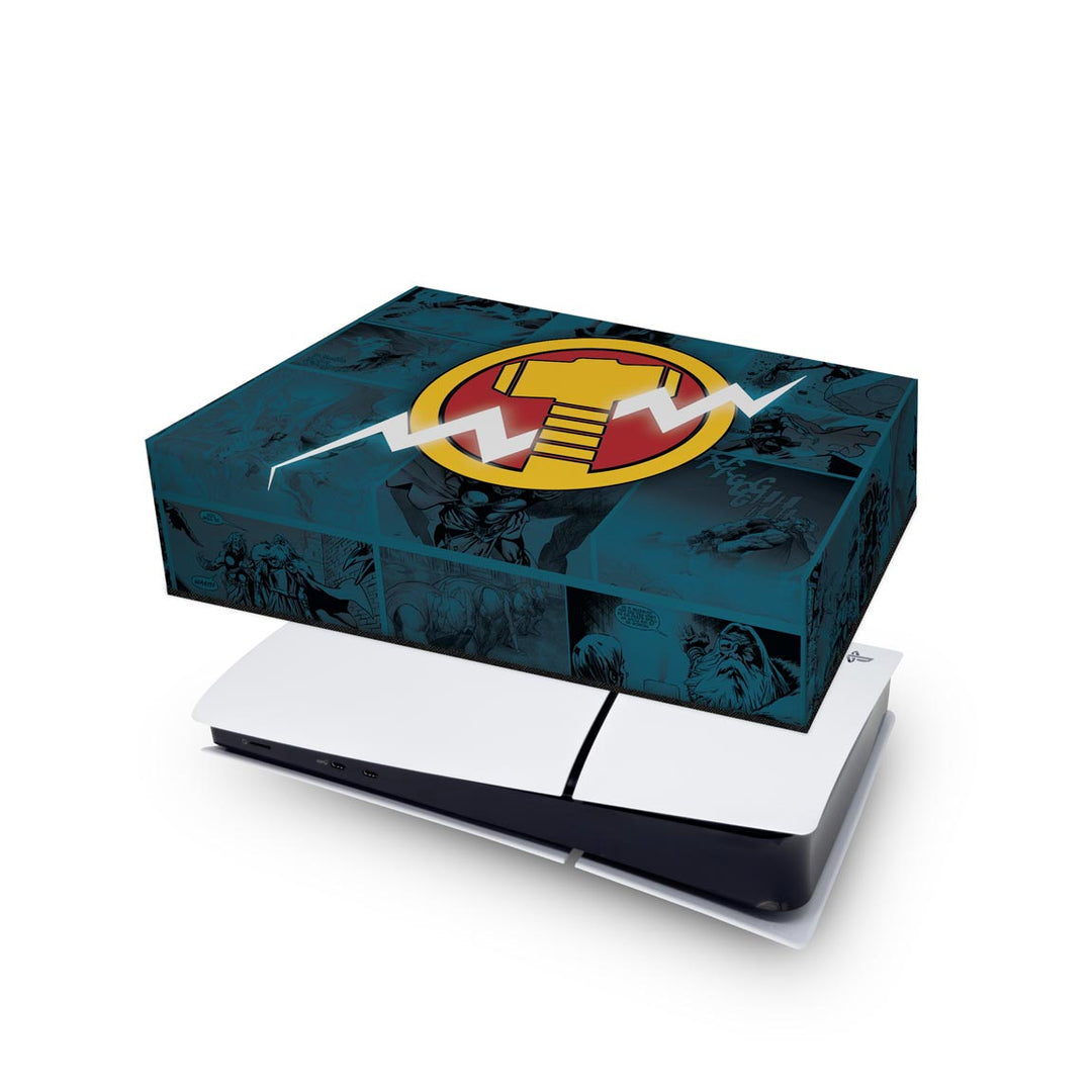 Capa Anti Poeira PS5 Slim Horizontal - Thor Comics - Pop Arte Skins - foto 4