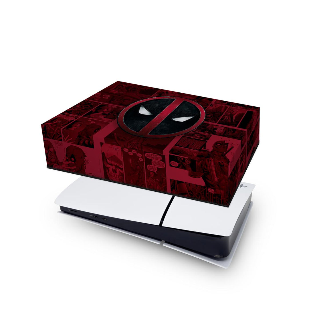 Capa Anti Poeira PS5 Slim Horizontal - Deadpool Comics - Pop Arte Skins - foto 4