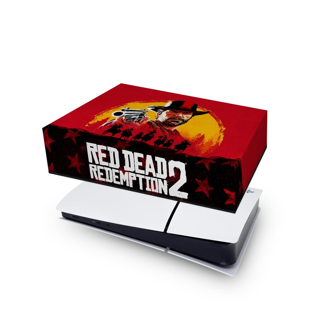 Capa Anti Poeira PS5 Slim Horizontal - Red Dead Redemption 2 - Pop Arte Skins - foto 4