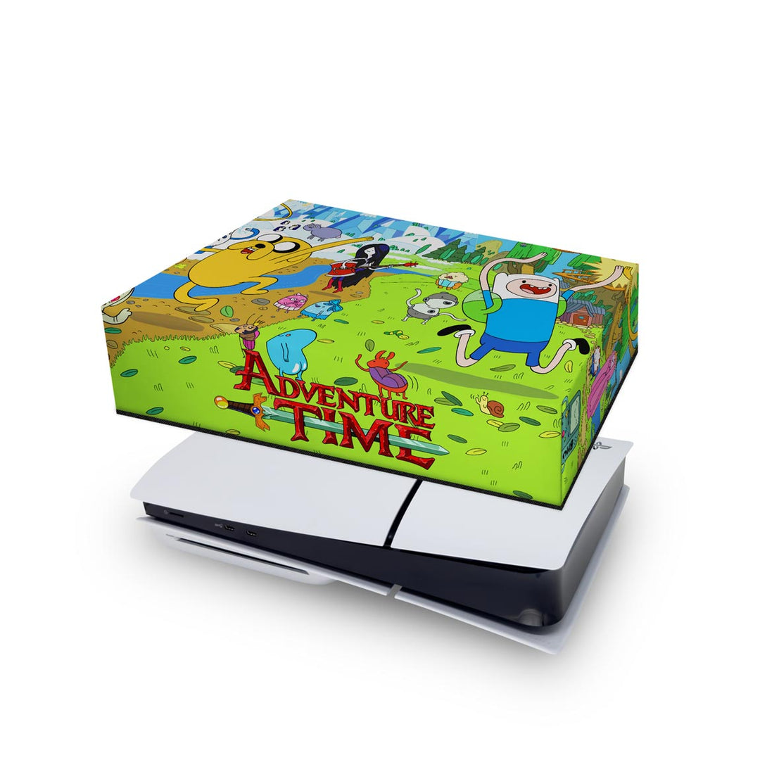Capa Anti Poeira PS5 Slim Horizontal - Hora de Aventura - Pop Arte Skins