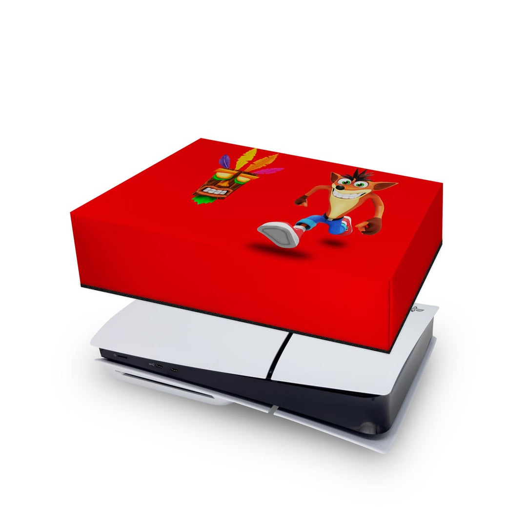 Capa Anti Poeira PS5 Slim Horizontal - Crash Bandicoot - Pop Arte Skins