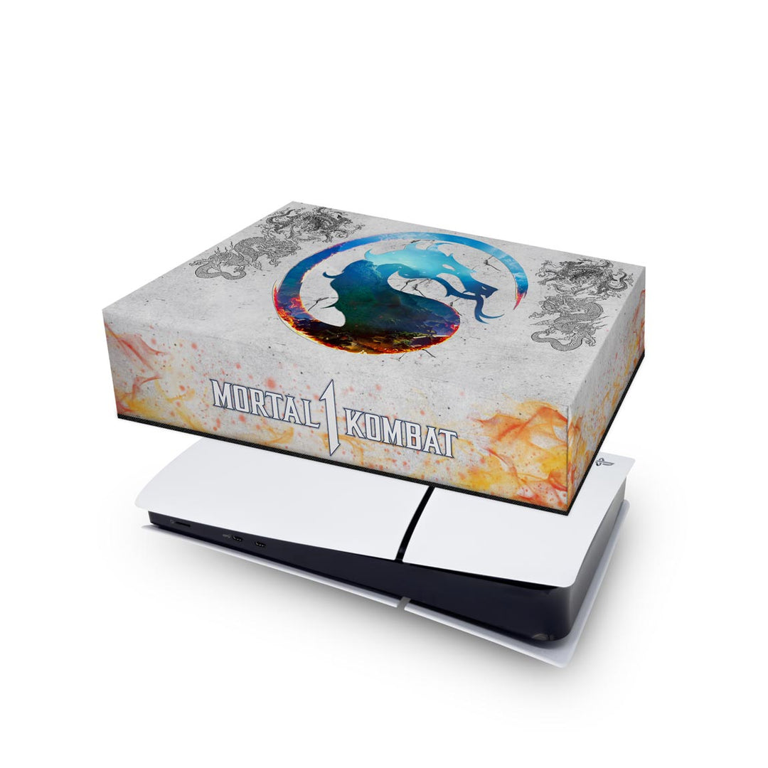 Capa Anti Poeira PS5 Slim Horizontal - Mortal Kombat 1 - Pop Arte Skins - foto 4