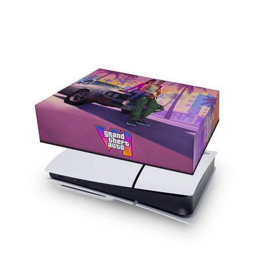 Capa Anti Poeira PS5 Slim Horizontal - GTA 6 VI