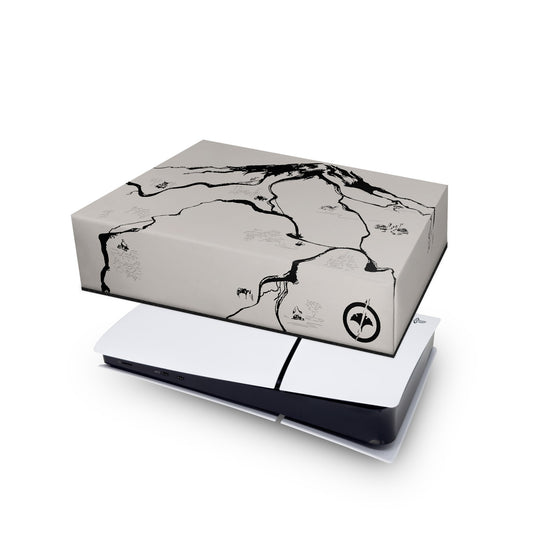 Capa Anti Poeira PS5 Slim Horizontal - Ghost Of Yotei