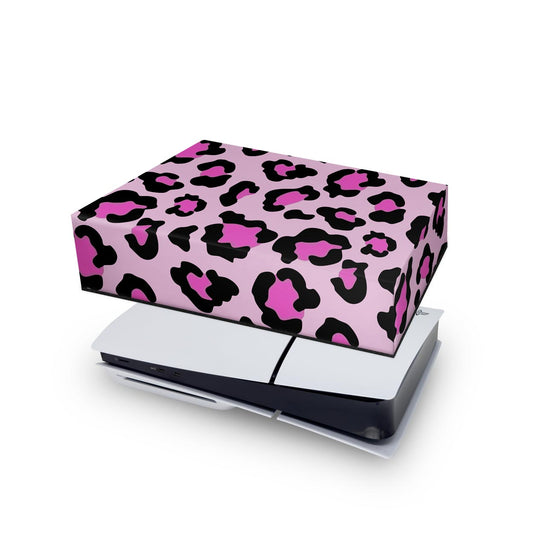Capa Anti Poeira PS5 Slim Horizontal - Onça Rosa