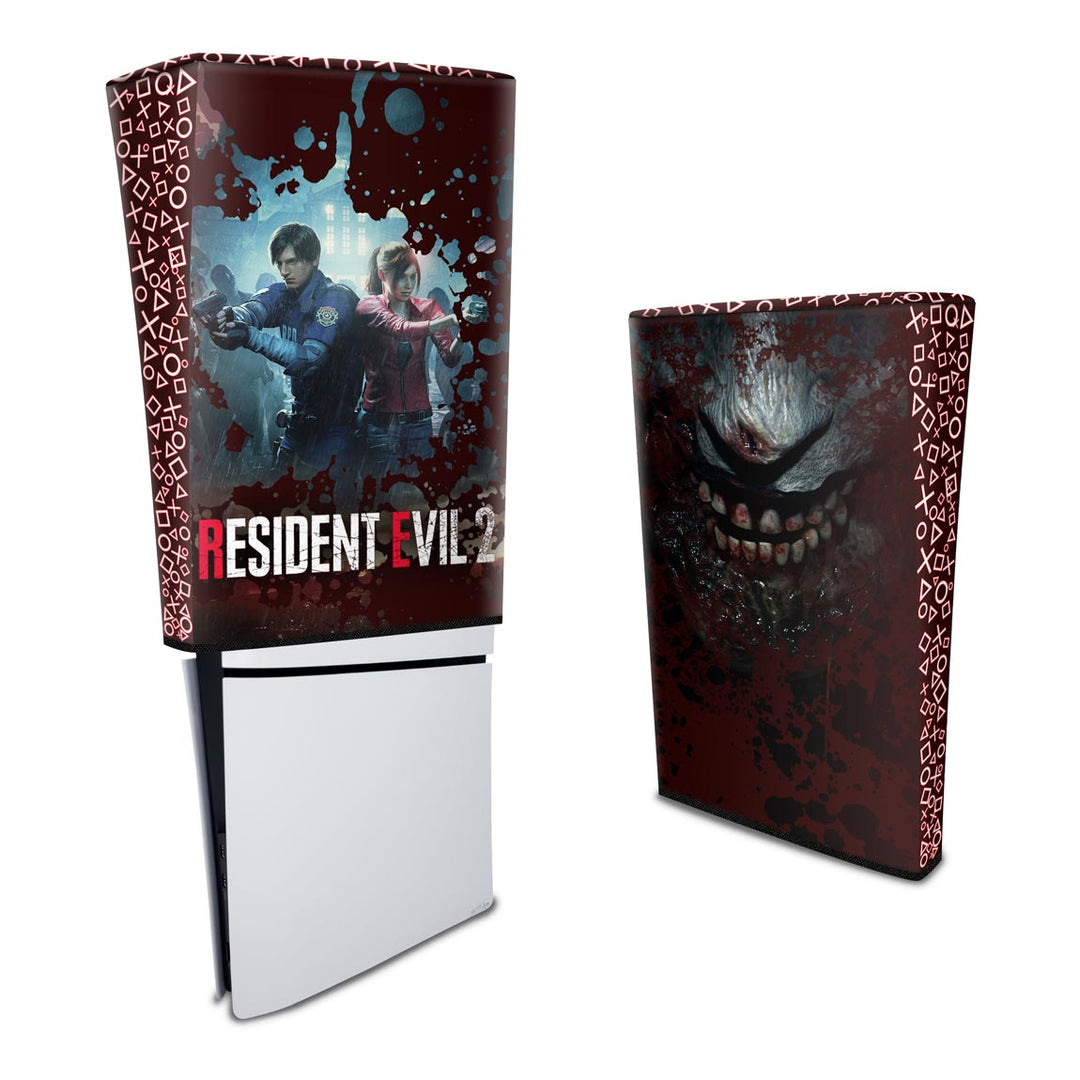 Capa Anti Poeira PS5 Slim Vertical - Resident Evil 2 Remake - Pop Arte Skins - foto 3