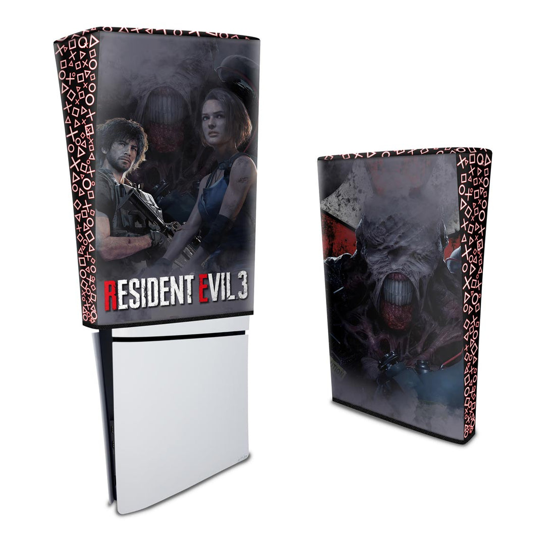 Capa Anti Poeira PS5 Slim Vertical - Resident Evil 3 Remake - Pop Arte Skins - foto 3