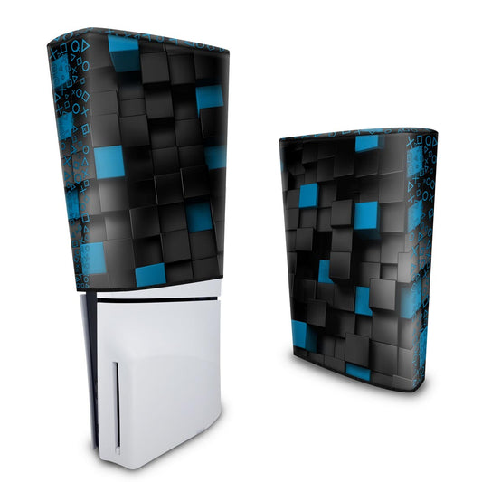 Capa Anti Poeira PS5 Slim Vertical - Cubos
