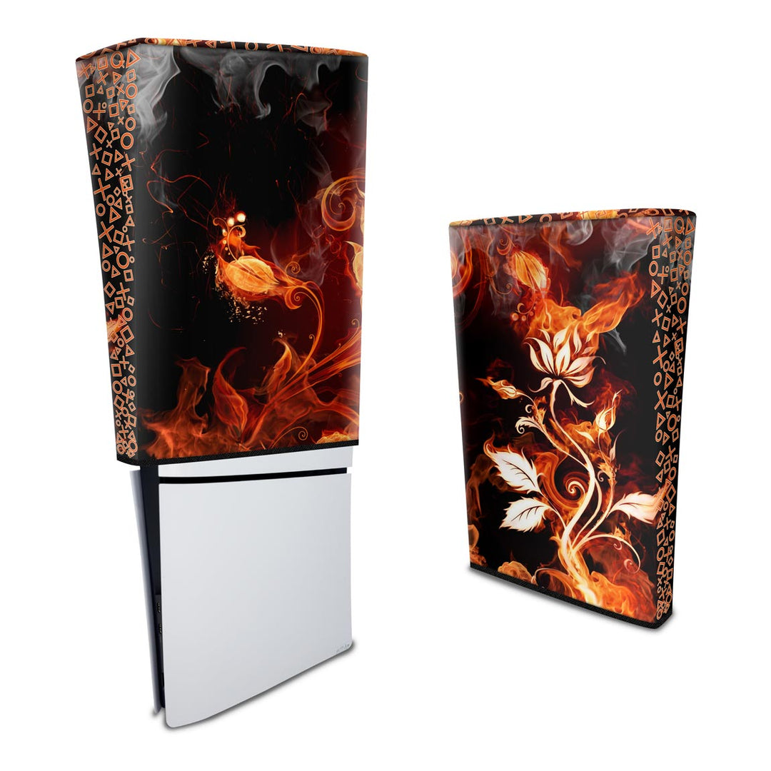 Capa Anti Poeira PS5 Slim Vertical - Fire Flower - Pop Arte Skins - foto 3