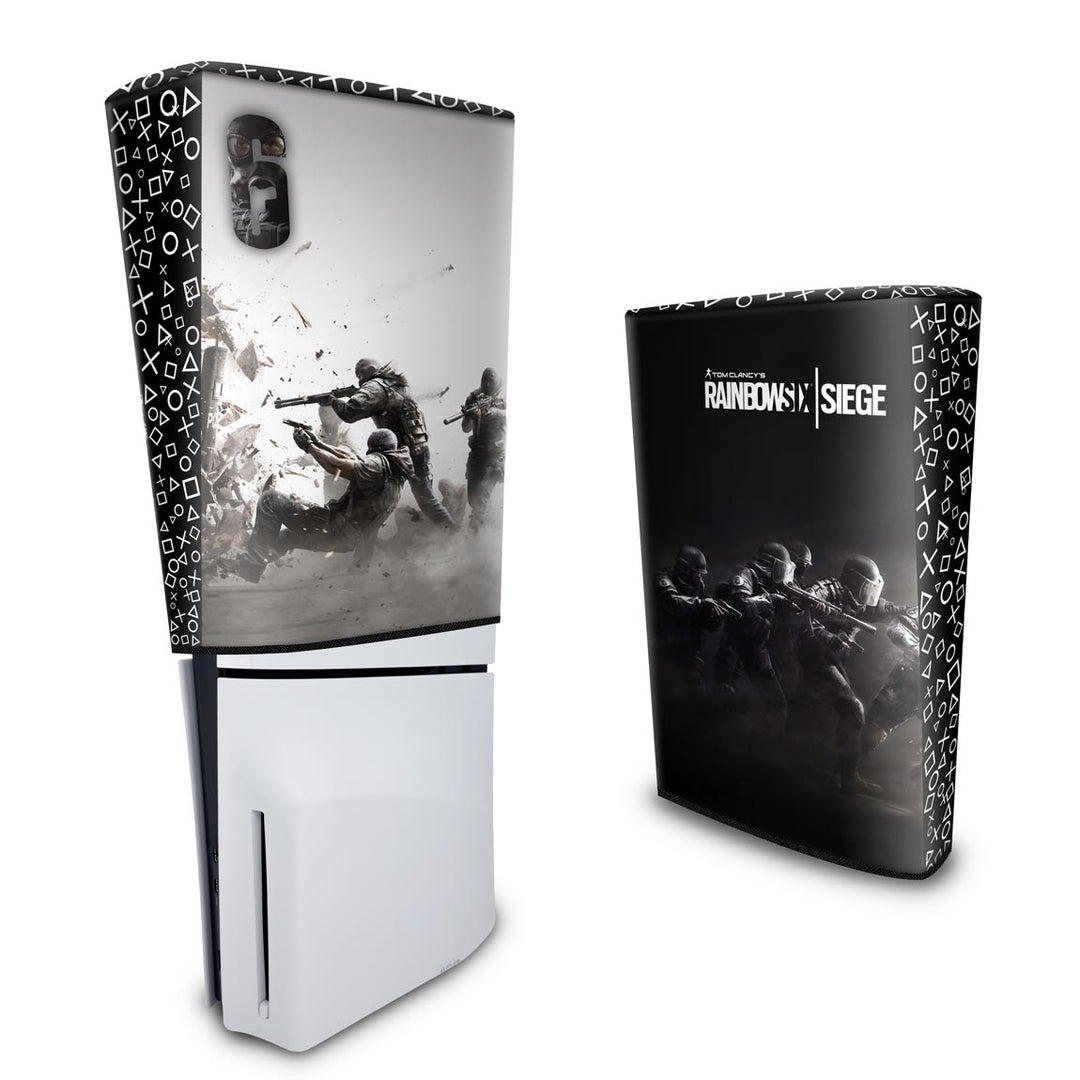 Capa Anti Poeira PS5 Slim Vertical - Tom Clancy's Rainbow Six Siege - Pop Arte Skins