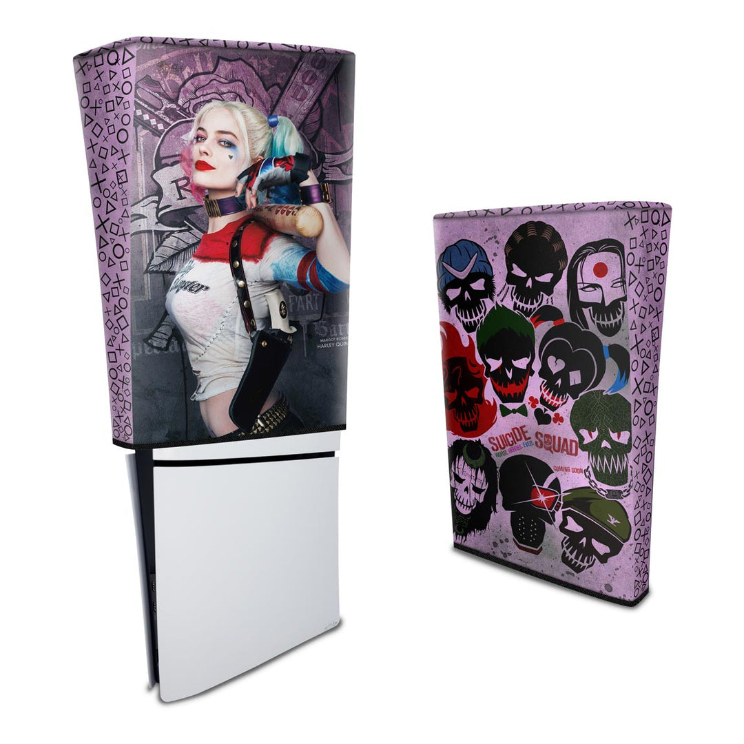 Capa Anti Poeira PS5 Slim Vertical - Arlequina Harley Quinn - Pop Arte Skins - foto 3