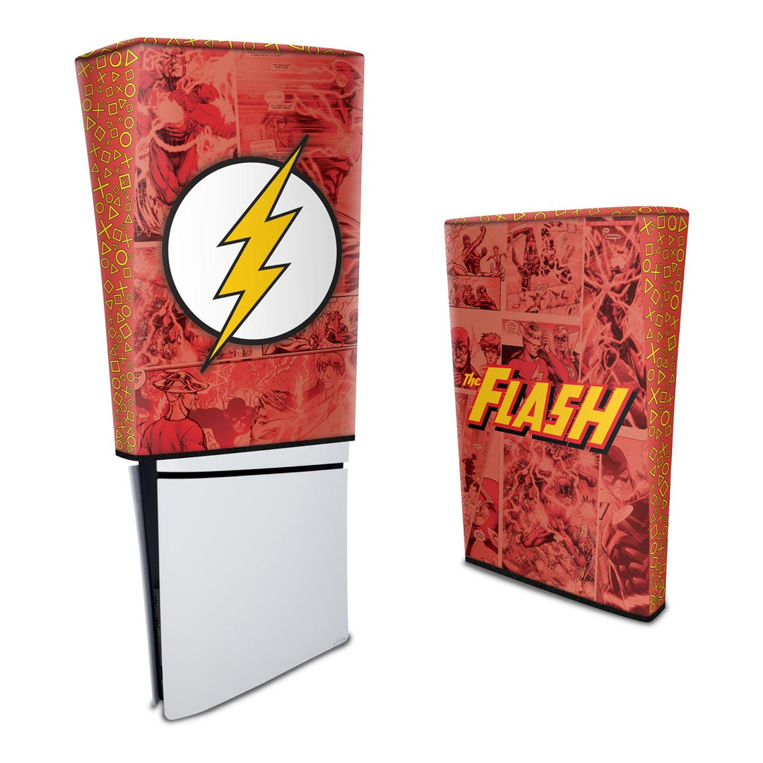 Capa Anti Poeira PS5 Slim Vertical - The Flash Comics - Pop Arte Skins - foto 3