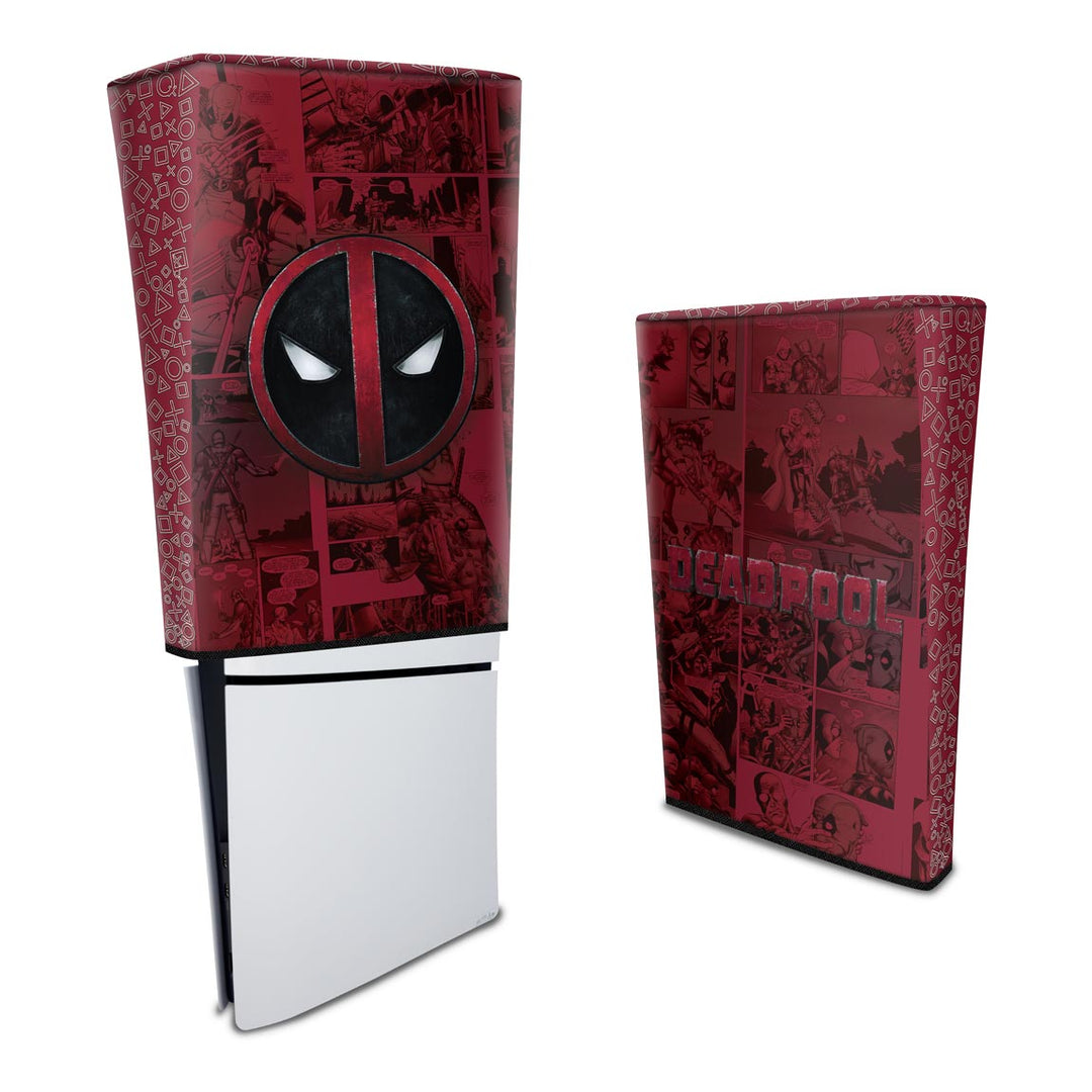 Capa Anti Poeira PS5 Slim Vertical - Deadpool Comics - Pop Arte Skins - foto 3