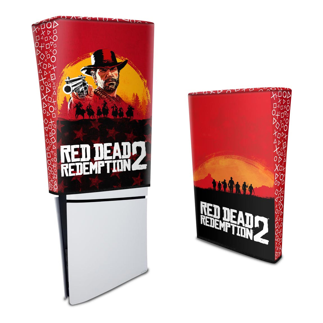 Capa Anti Poeira PS5 Slim Vertical - Red Dead Redemption 2 - Pop Arte Skins - foto 3