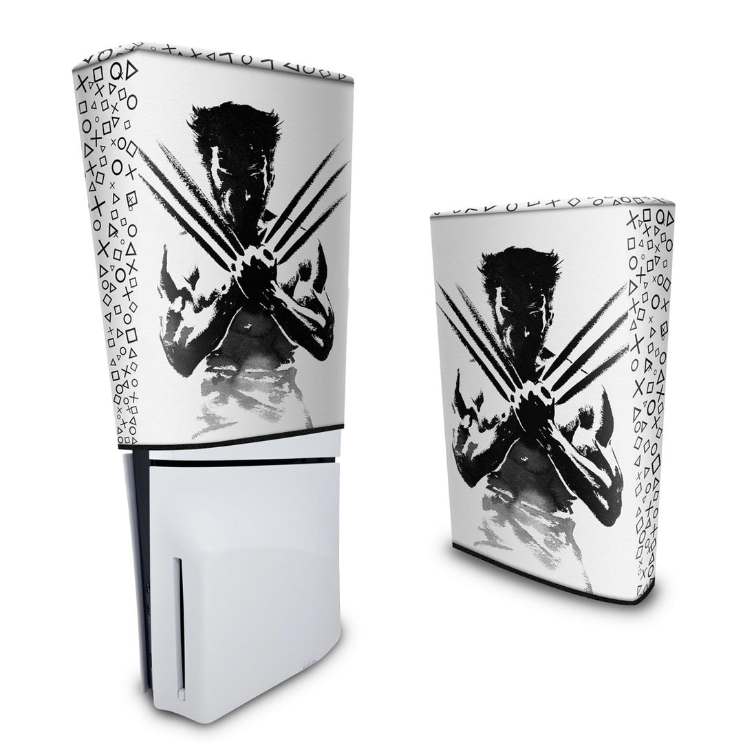 Capa Anti Poeira PS5 Slim Vertical - Wolverine X-men - Pop Arte Skins
