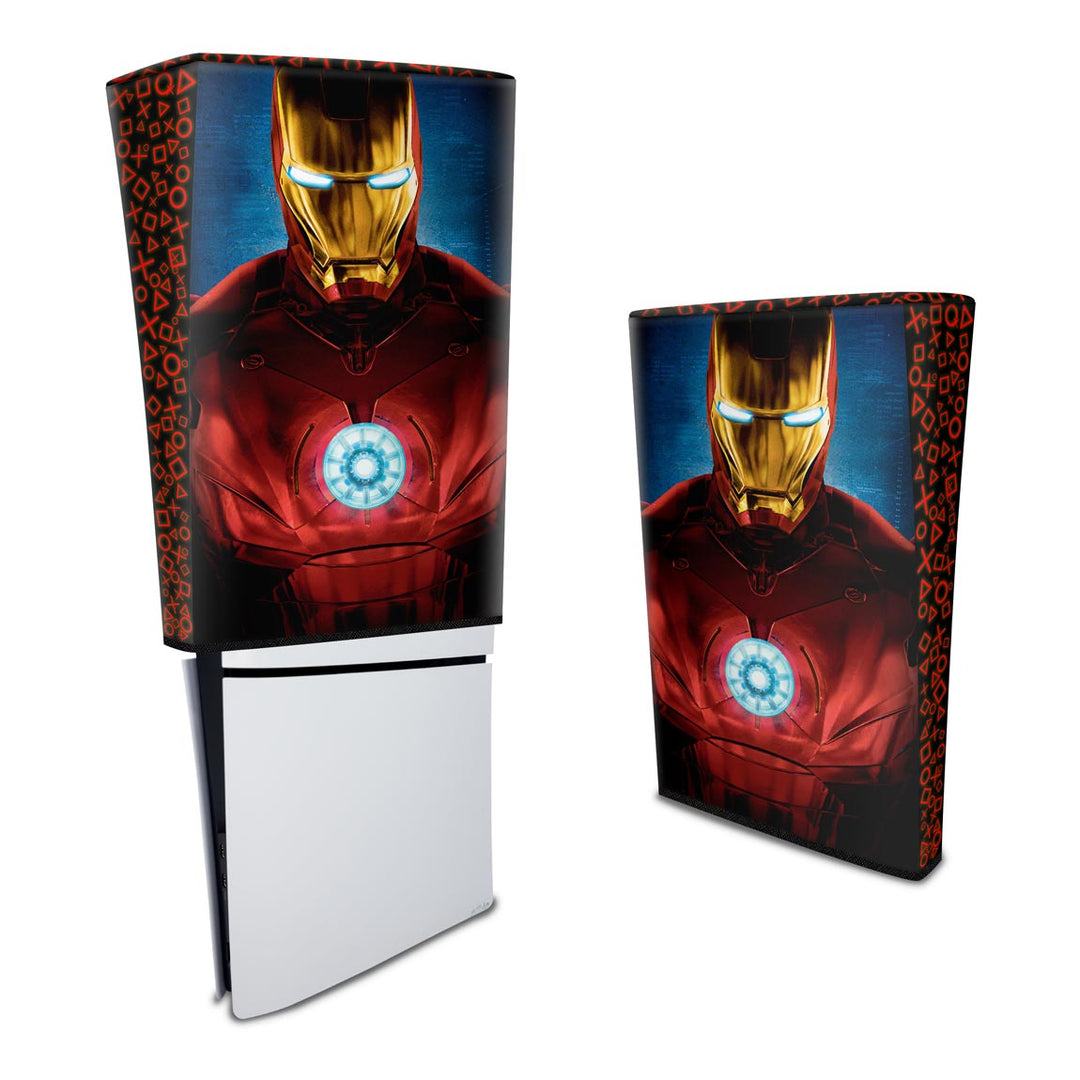 Capa Anti Poeira PS5 Slim Vertical - Iron Man Homem De Ferro - Pop Arte Skins - foto 3