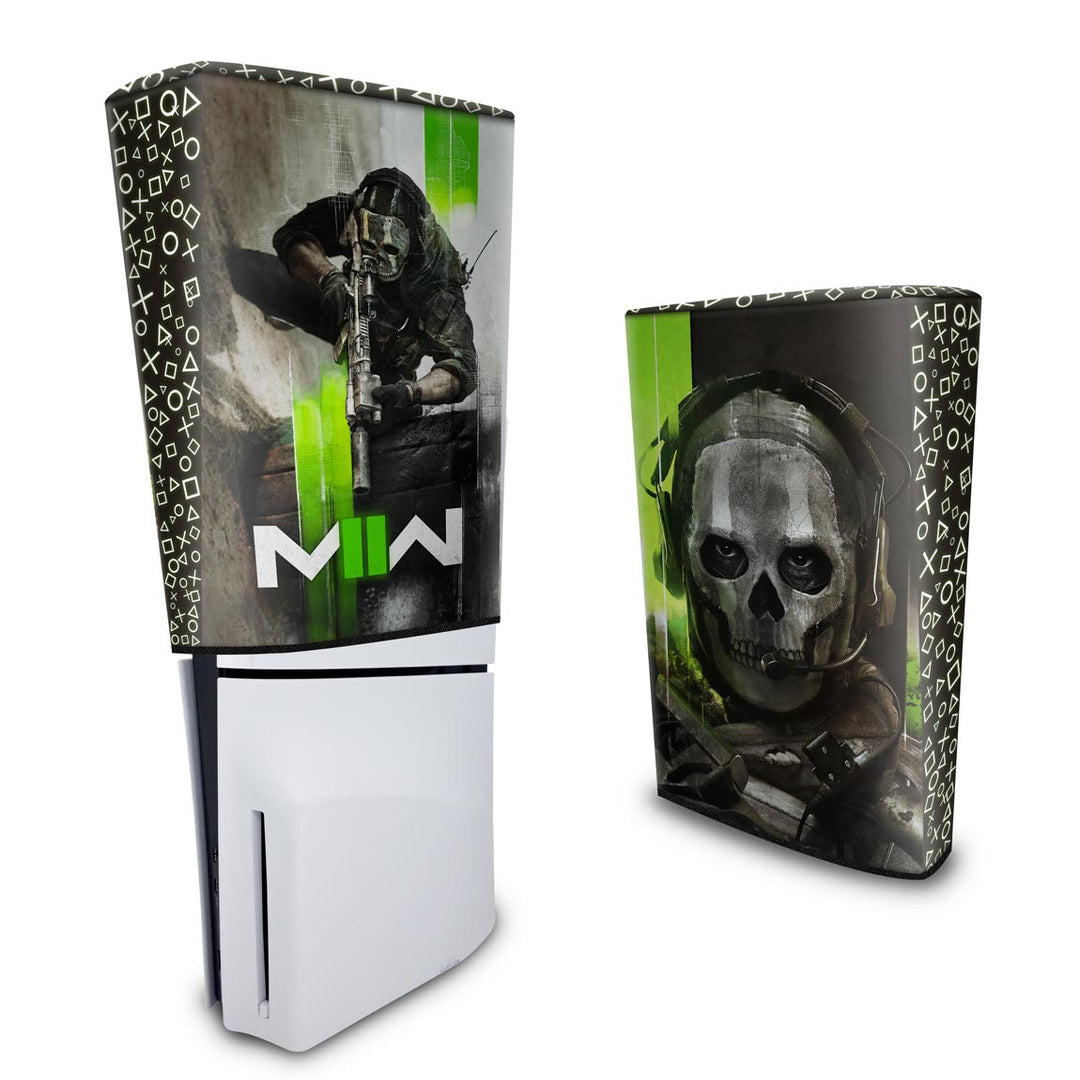 Capa Anti Poeira PS5 Slim Vertical - Call Of Duty Modern Warfare II - Pop Arte Skins