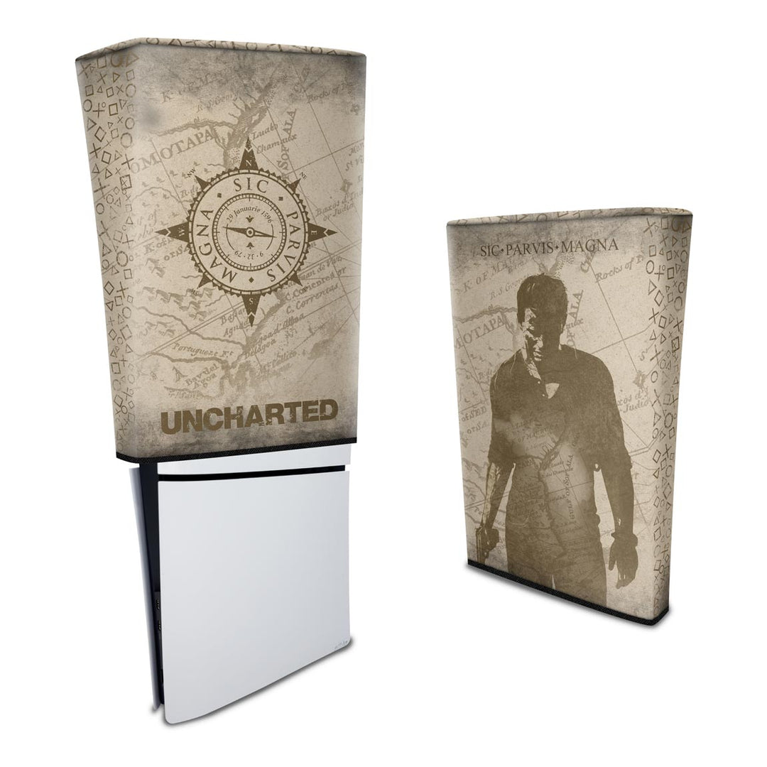 Capa Anti Poeira PS5 Slim Vertical - Uncharted - Pop Arte Skins - foto 3