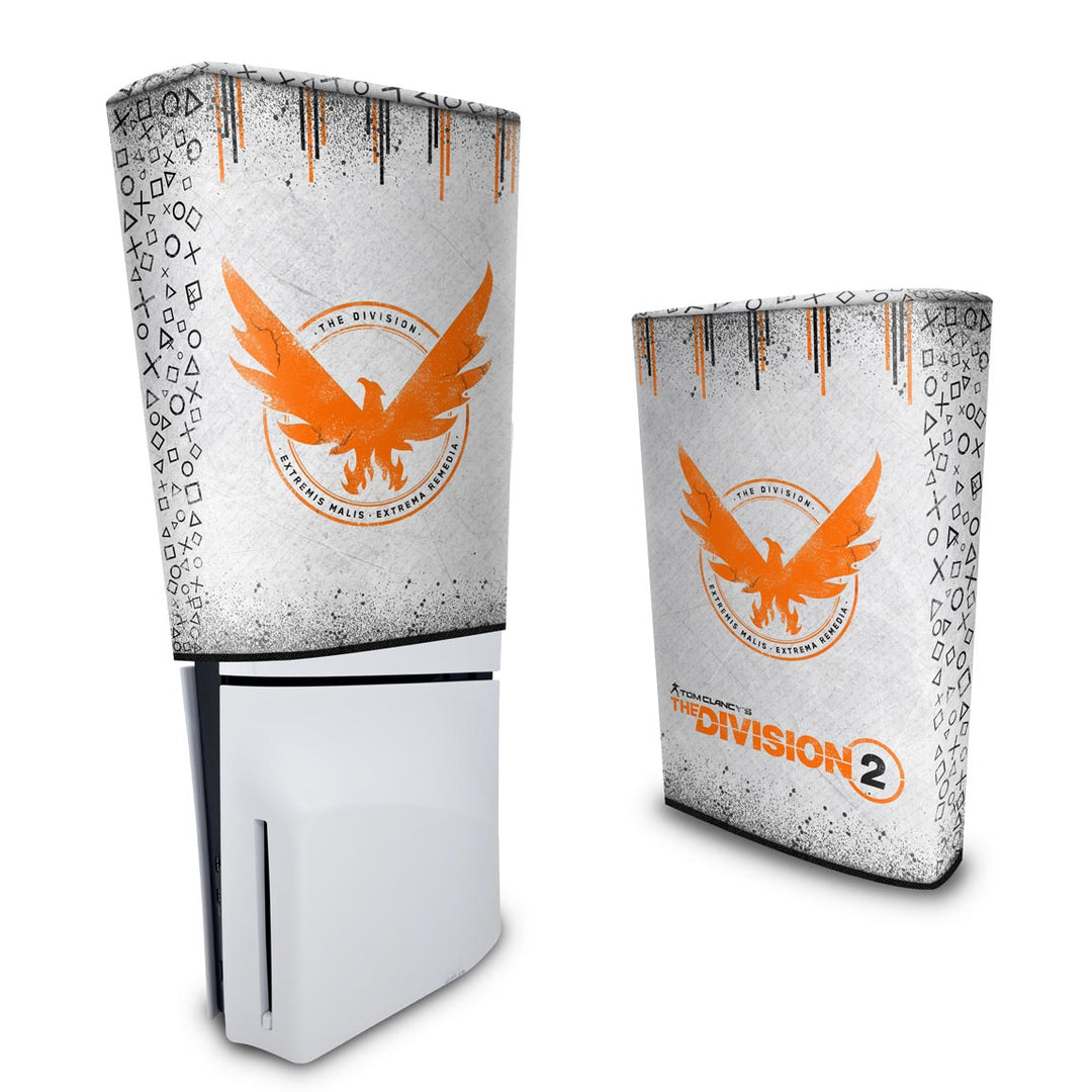 Capa Anti Poeira PS5 Slim Vertical - The Division 2 - Pop Arte Skins