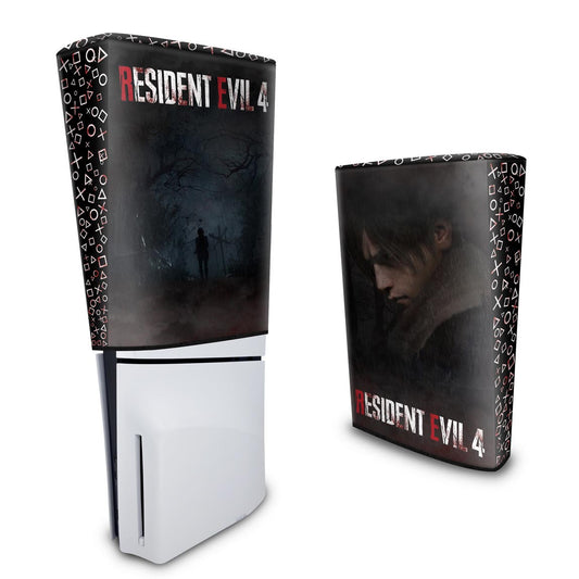 Capa Anti Poeira PS5 Slim Vertical - Resident Evil 4 Remake