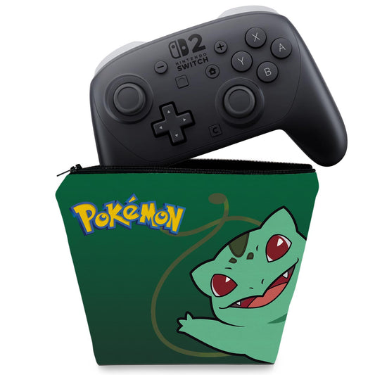 Capa Case Nintendo Switch 2 Pro Controle - Pokémon Bulbasaur