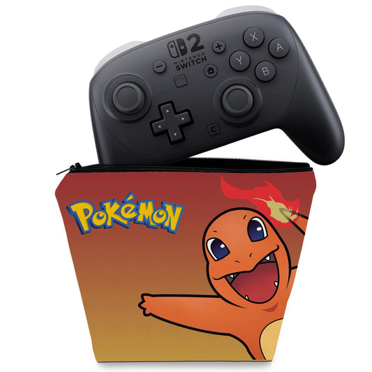 Capa Case Nintendo Switch 2 Pro Controle - Pokémon Charmander