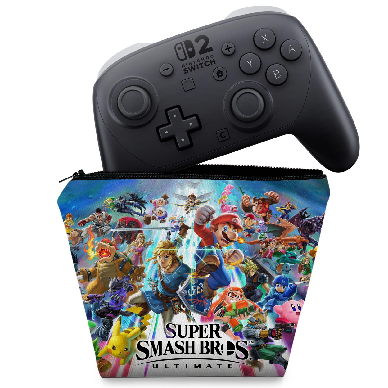Capa Case Nintendo Switch 2 Pro Controle - Super Smash Bros. Ultimate