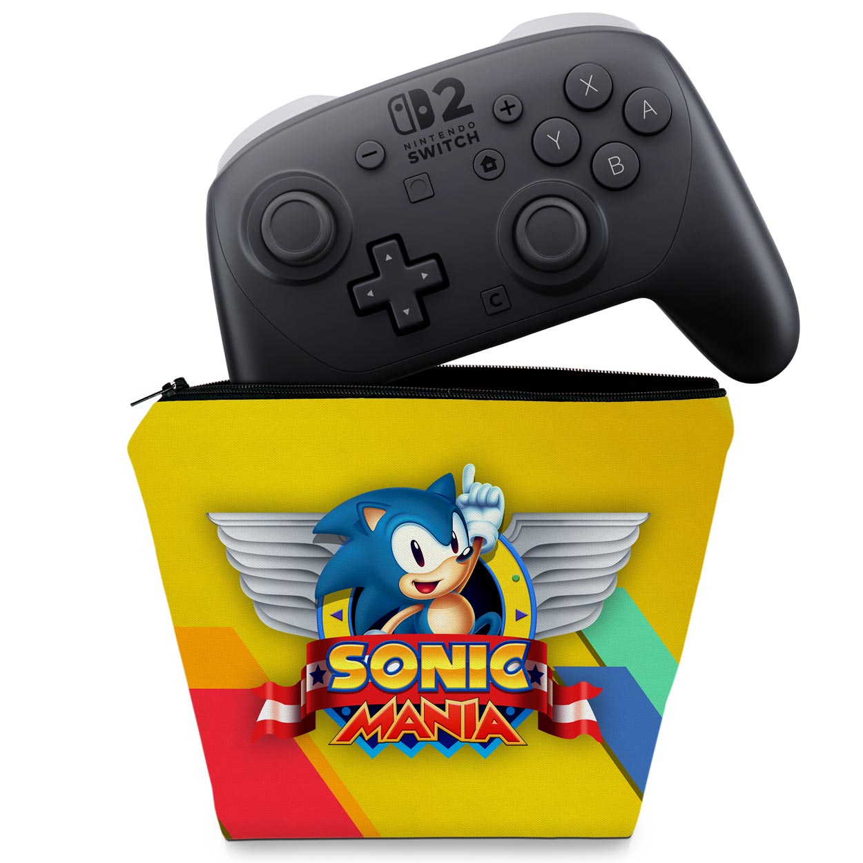 Capa Case Nintendo Switch 2 Pro Controle - Sonic Mania