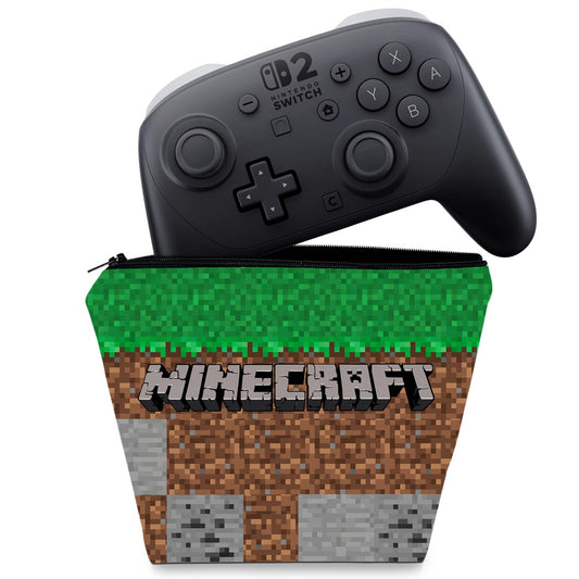 Capa Case Nintendo Switch 2 Pro Controle - Minecraft