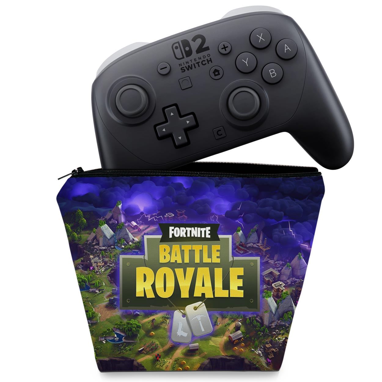Capa Case Nintendo Switch 2 Pro Controle - Fortnite
