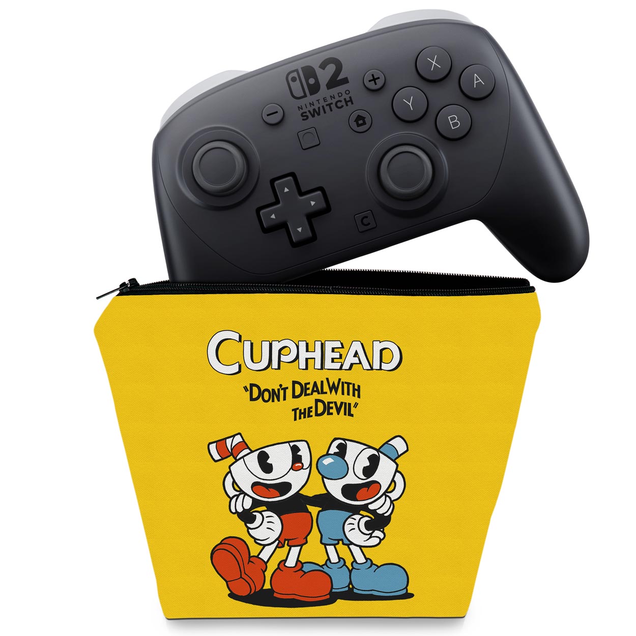Capa Case Nintendo Switch 2 Pro Controle - Cuphead