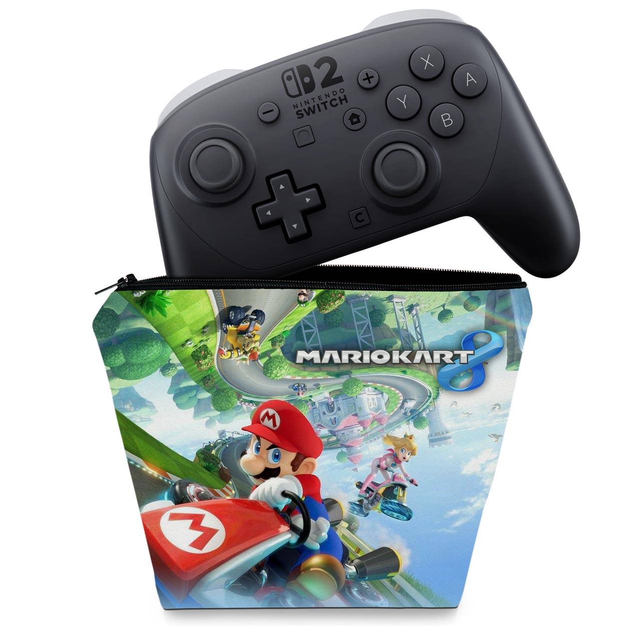 Capa Case Nintendo Switch 2 Pro Controle - Mario Kart 8