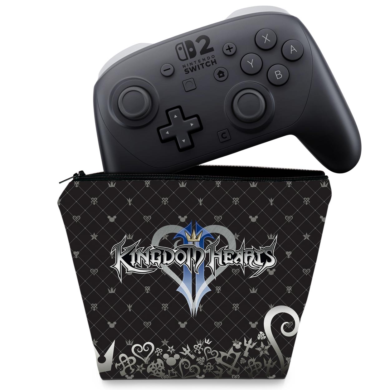 Capa Case Nintendo Switch 2 Pro Controle - Kingdom Hearts 3