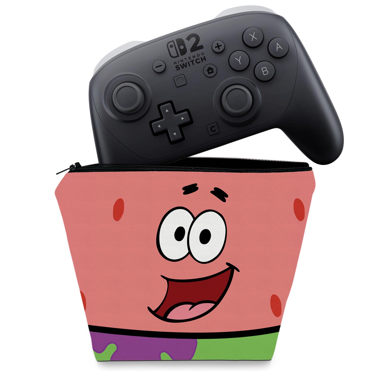 Capa Case Nintendo Switch 2 Pro Controle - Patrick Bob Esponja