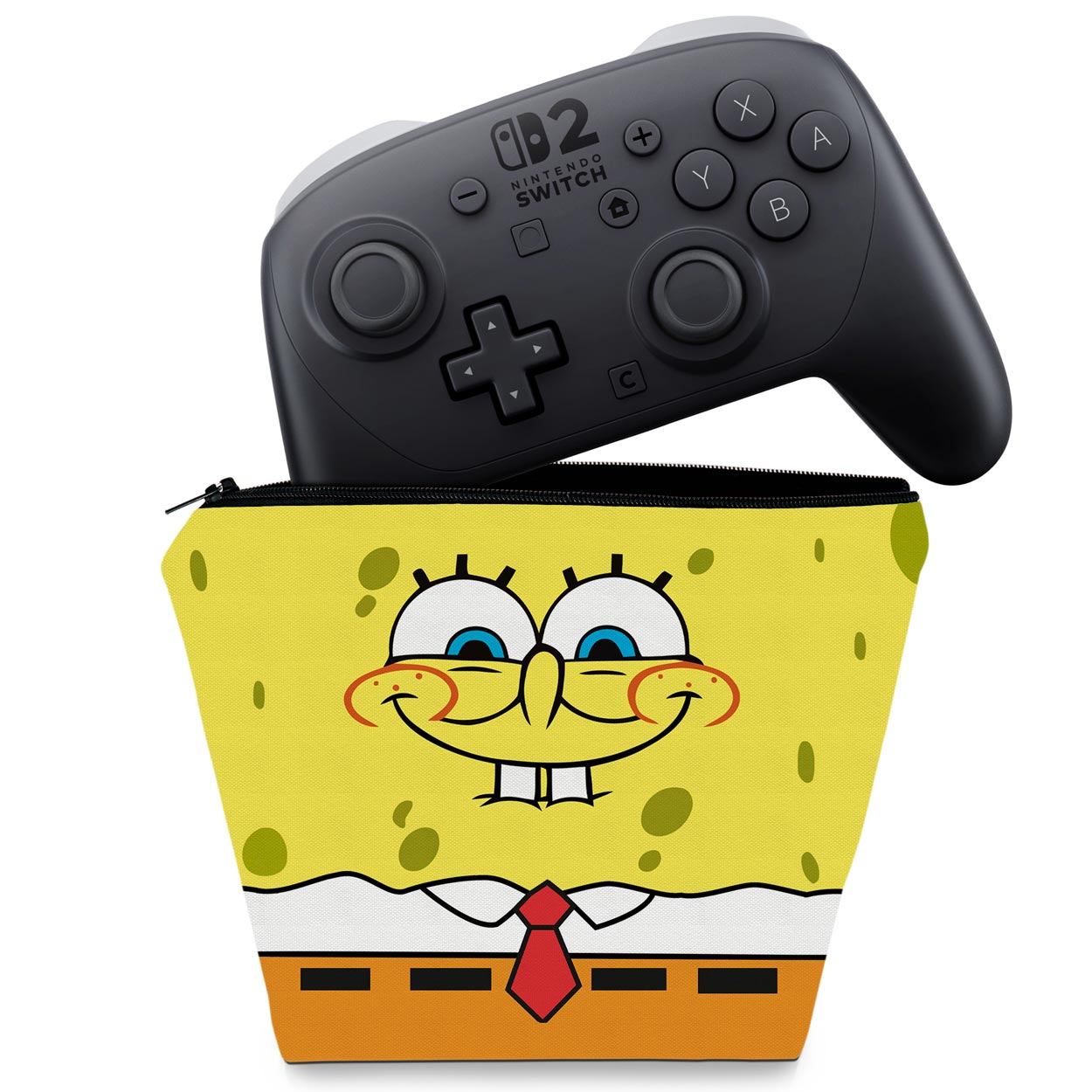Capa Case Nintendo Switch 2 Pro Controle - Bob Esponja