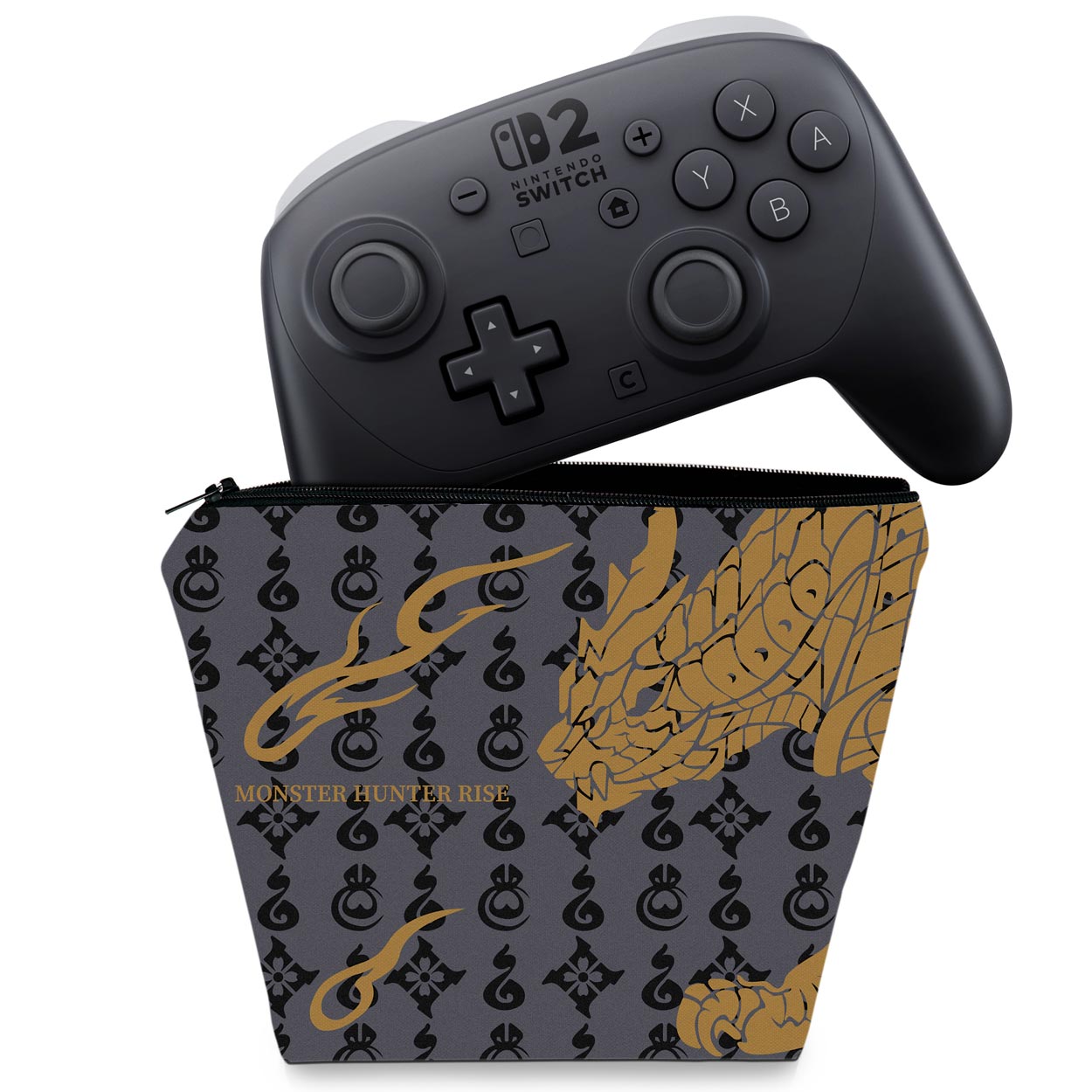 Capa Case Nintendo Switch 2 Pro Controle - Monster Hunter Rise