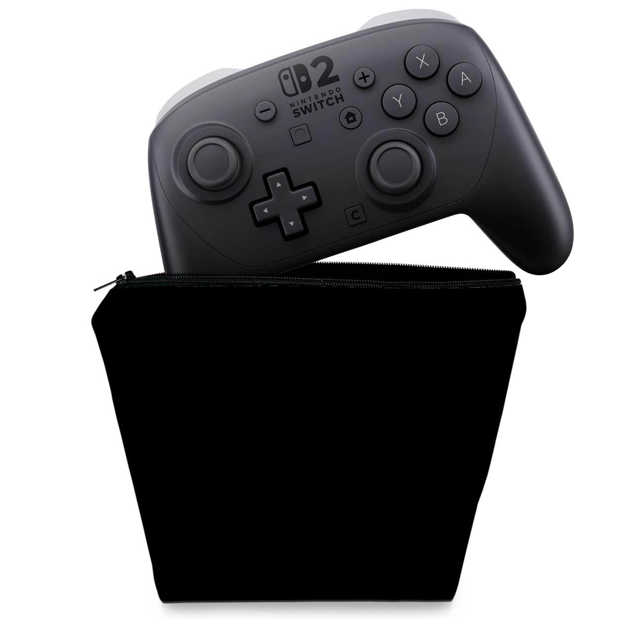 Capa Case Nintendo Switch 2 Pro Controle - Preta All Black