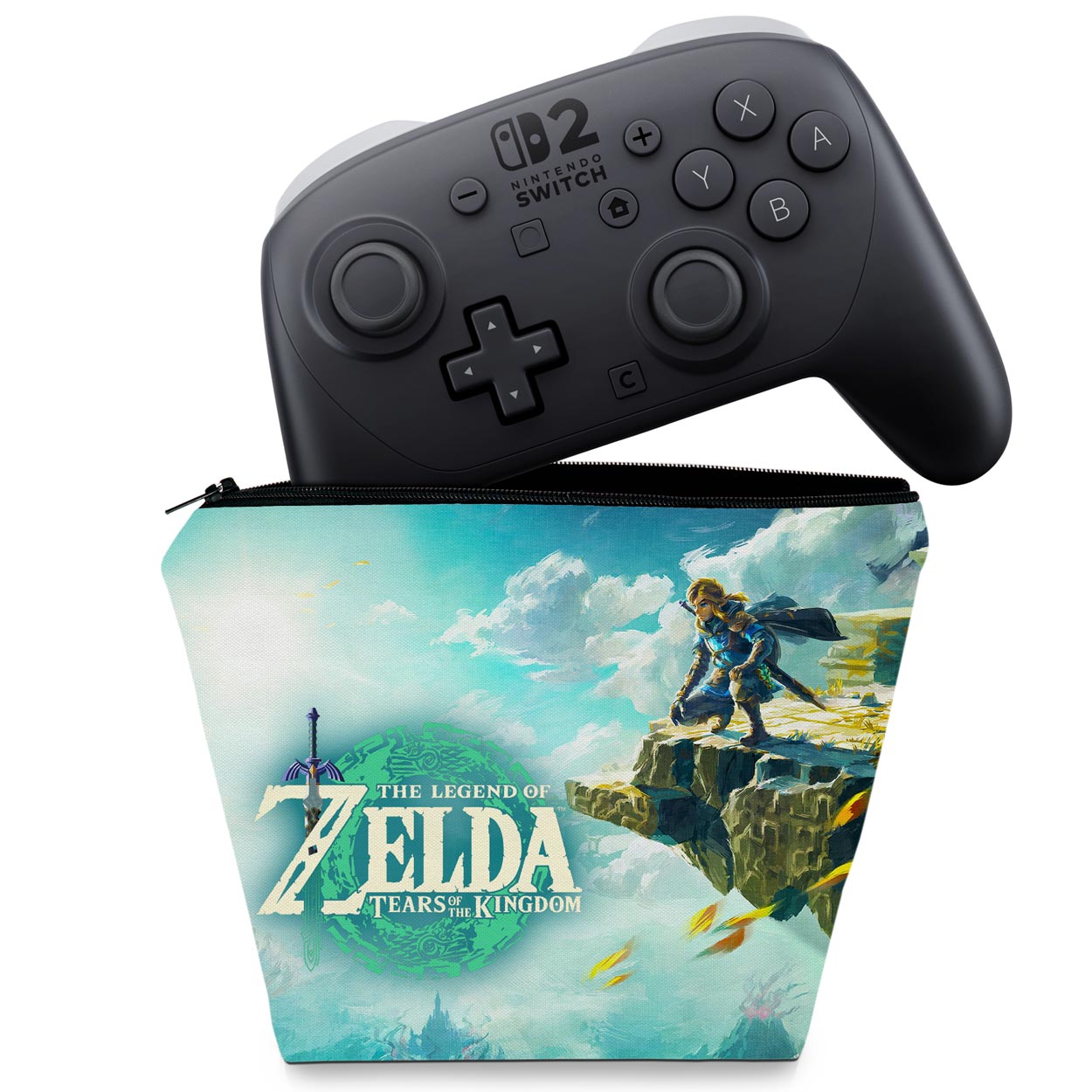 Capa Case Nintendo Switch 2 Pro Controle - Zelda Tears of the Kingdom