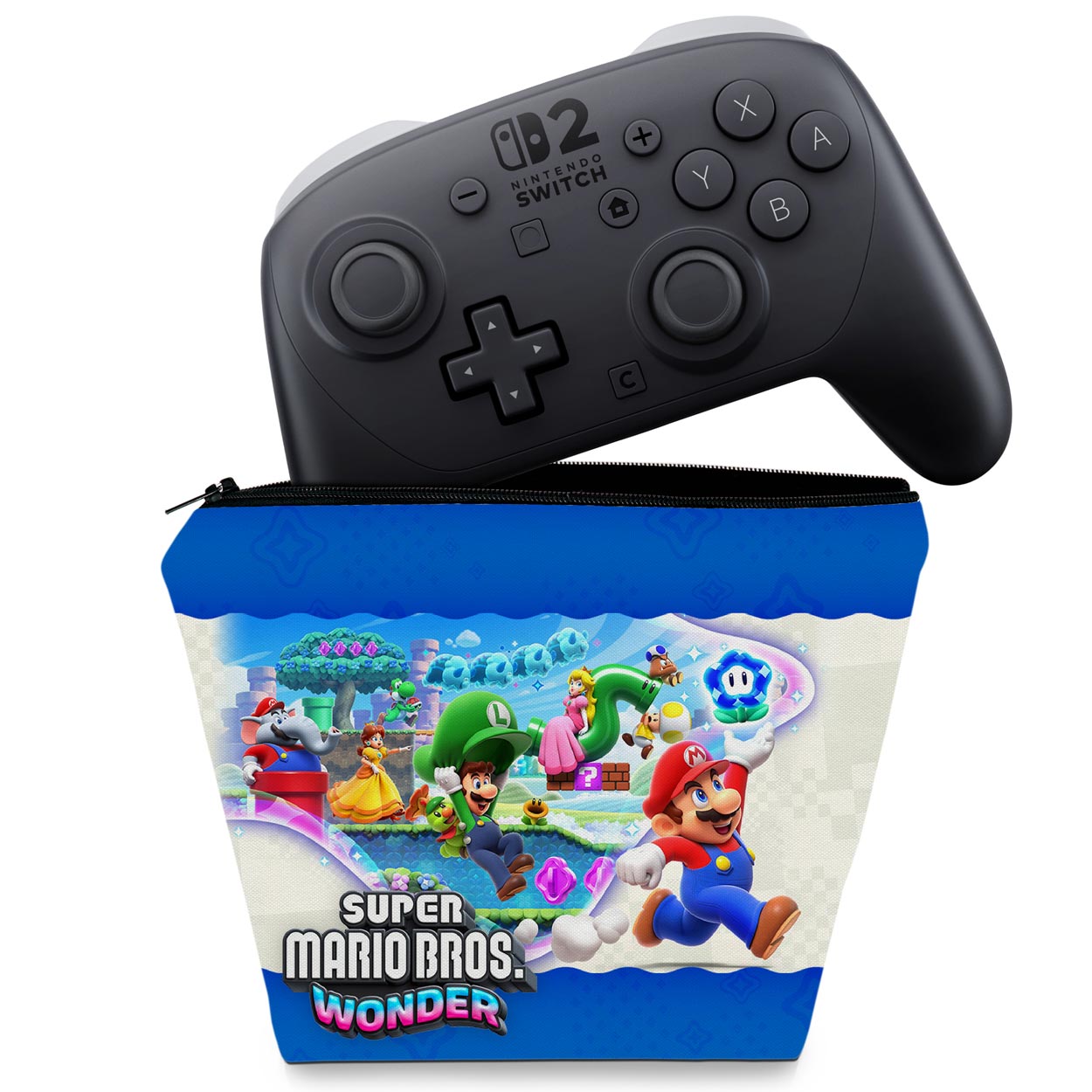 Capa Case Nintendo Switch 2 Pro Controle - Super Mario Bros. Wonder