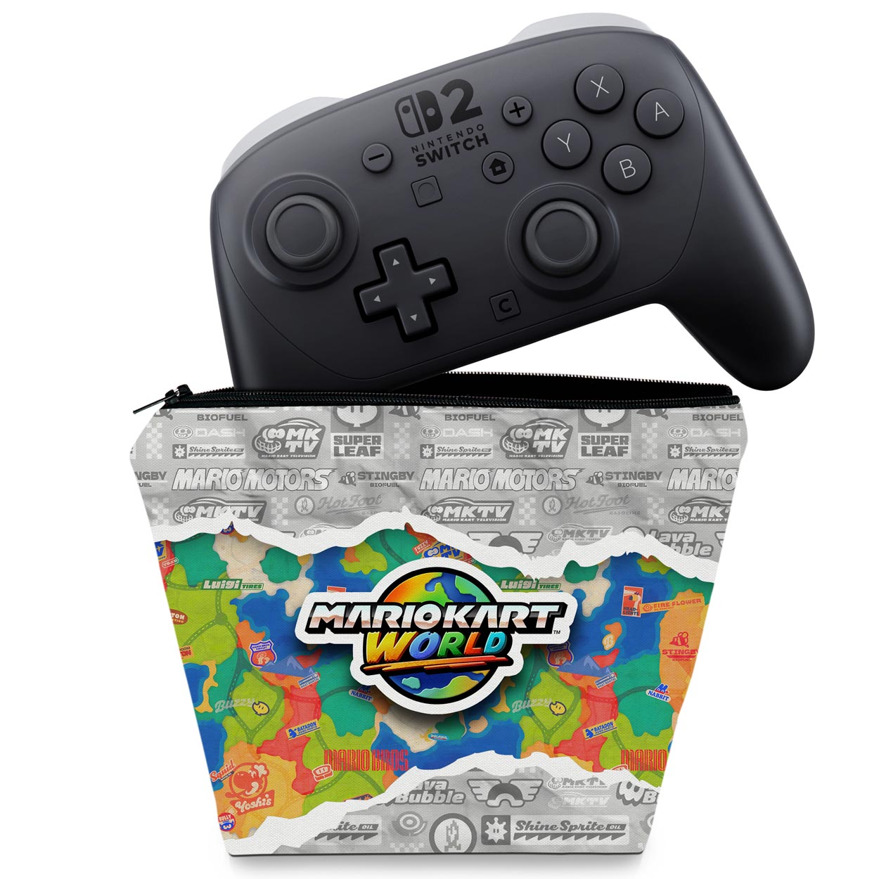 Capa Case Nintendo Switch 2 Pro Controle - Mario Kart World