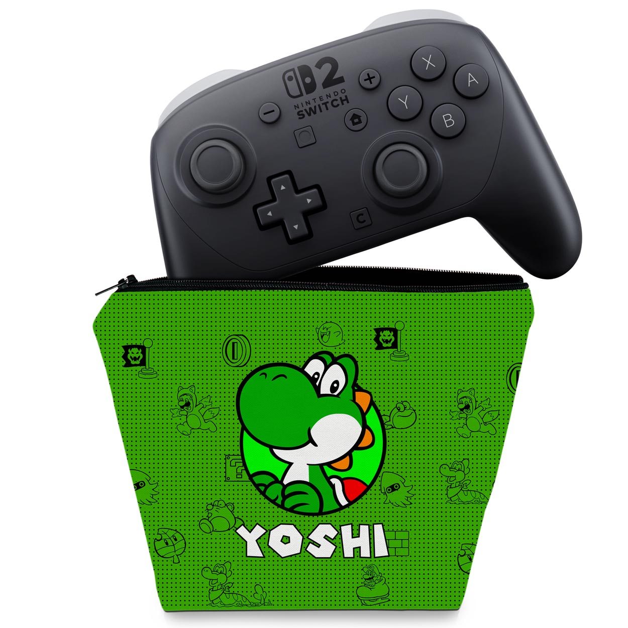Capa Nintendo Switch 2 Pro Controle Case - Yoshi