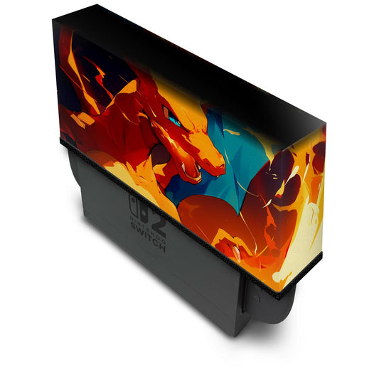 Nintendo Switch 2 Capa Anti Poeira - Chamas de Charizard