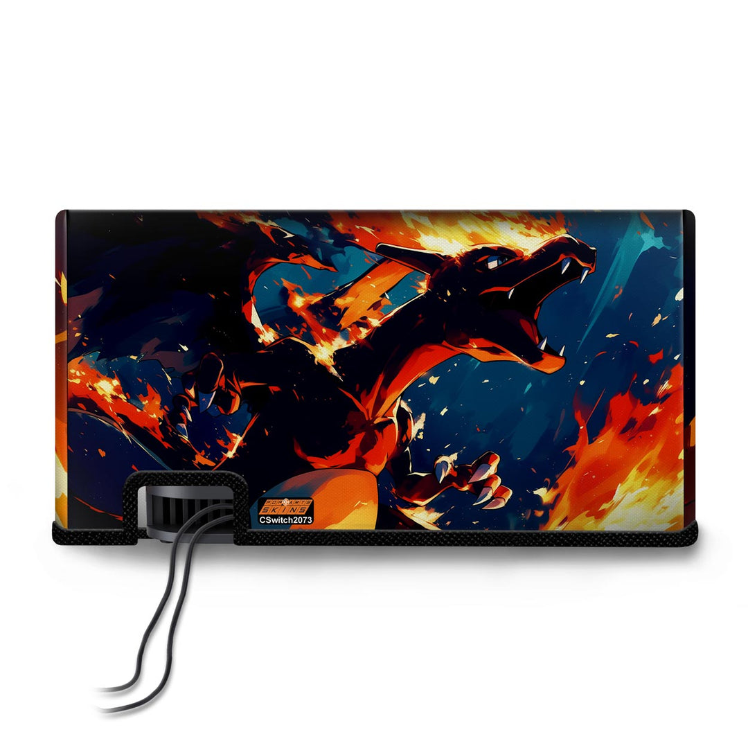 Capa Anti Poeira Nintendo Switch 2 - Chamas de Charizard - Pop Arte Skins - foto 3
