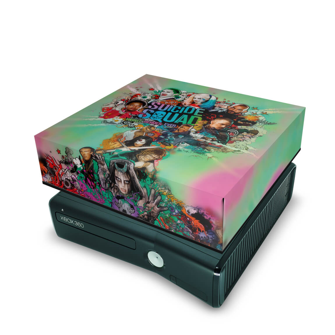 Capa Anti Poeira Xbox 360 Slim - Esquadrão Suicida #b