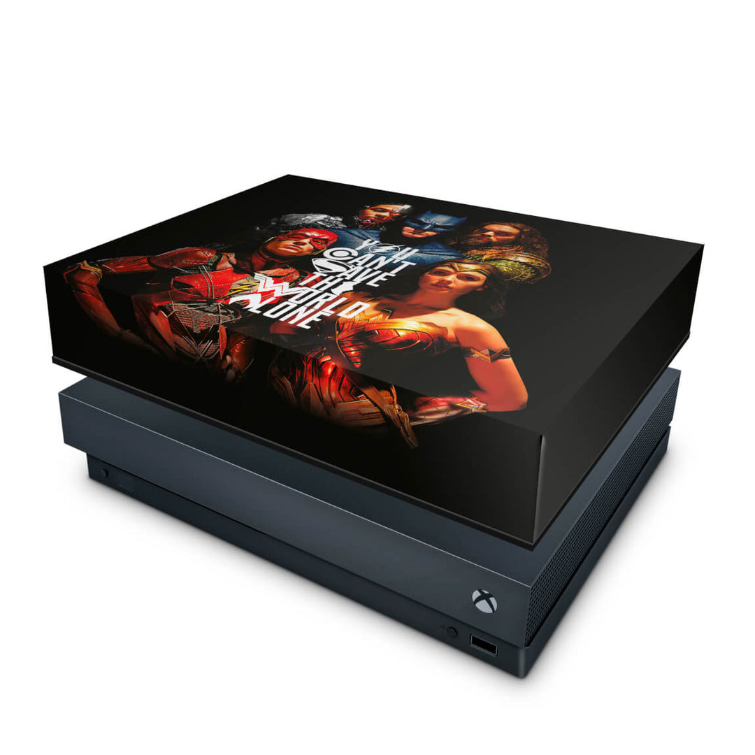 Capa Anti Poeira Xbox One X - Liga da Justiça