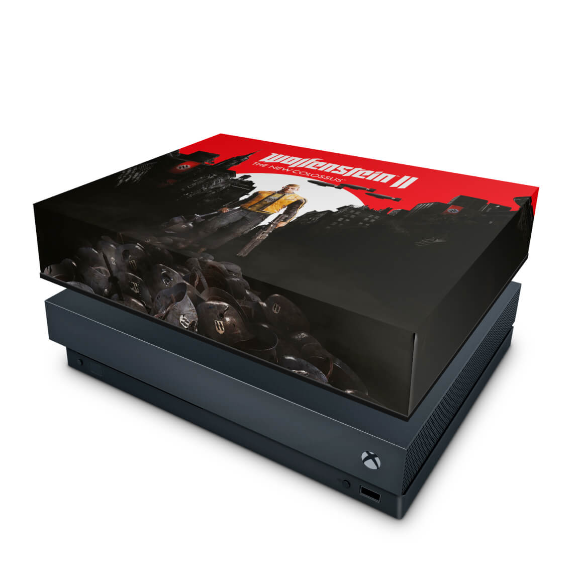 Capa Anti Poeira Xbox One X - Wolfenstein 2 New Order