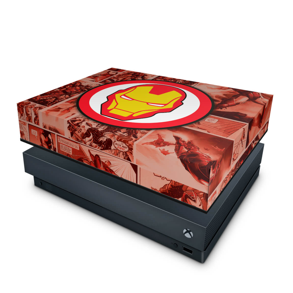 Capa Anti Poeira Xbox One X - Homem de Ferro Comics