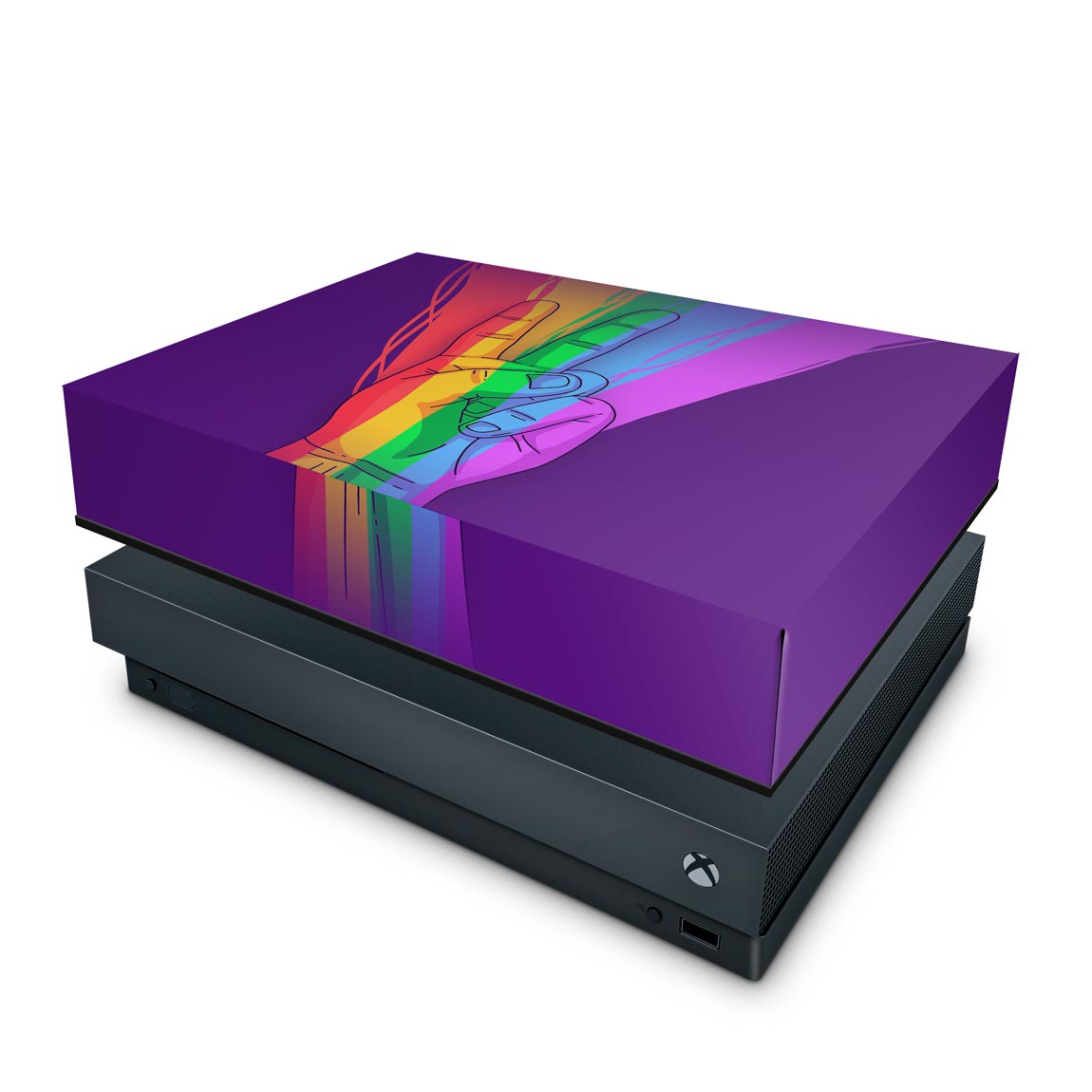 Capa Anti Poeira Xbox One X - Rainbow Colors Colorido
