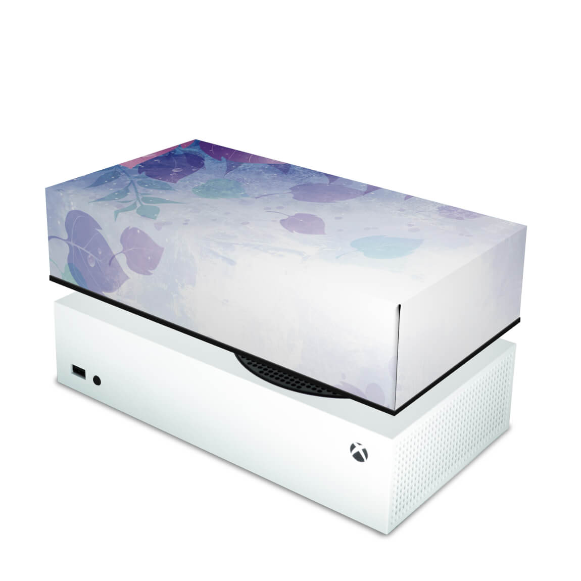 Capa Anti Poeira Xbox Series S Horizontal - Folhas Lilás